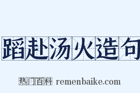蹈赴汤火造句是什么意思的图片